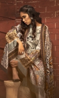 Digital Printed Linen Shirt with embroidered front. Digital Printed Shawl Dupatta Dyed linen trouser.