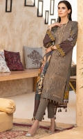 Shirt : Lawn Embroidered Front Lawn with Printed Back And Sleeves. Dupatta : Digital Printed Monar Dupatta Trouser : Dyed Cambric Trouser Blue color, Zari & sequins work on  Shirt Front embroidered.