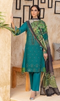 Shirt : Lawn Embroidered Front Lawn with Printed Back And Sleeves. Dupatta : Digital Printed Monar Dupatta Trouser : Dyed Cambric Trouser Blue color, Zari & sequins work on  Shirt Front embroidered.