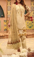 Premium Embroidered Lawn Shirt Embroidered Bamber Chiffon Dupatta Dyed Embroidered Trouser