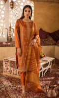 3pc Jacquard Embroidered Shirt With Khaddi Dupatta and cambric Trouser