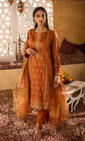 3pc Jacquard Embroidered Shirt With Khaddi Dupatta and cambric Trouser