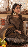 3pc Jacquard Embroidered Shirt With Khaddi Dupatta and cambric Trouser