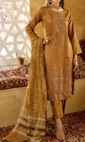 3pc Jacquard Embroidered Shirt With Khaddi Dupatta and cambric Trouser