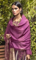-Jacquard Heavy Embroidered Front. -Jacquard Dupatta -Jamawaar Trouser.