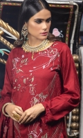 -Jacquard Heavy Embroidered Front. -Jacquard Dupatta -Jamawaar Trouser.