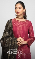 - Viscose Jacquard Shirt with Viscose Jacquard Dupatta & Dyed Viscose Trouser - Viscose Jacquard