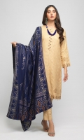 - Viscose Jacquard Shirt with Viscose Jacquard Dupatta & Dyed Viscose Trouser - Viscose Jacquard