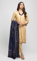 - Viscose Jacquard Shirt with Viscose Jacquard Dupatta & Dyed Viscose Trouser - Viscose Jacquard