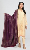 - Viscose Jacquard Shirt with Viscose Jacquard Dupatta & Dyed Viscose Trouser - Viscose Jacquard