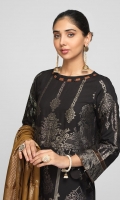 - Viscose Jacquard Shirt with Viscose Jacquard Dupatta & Dyed Viscose Trouser - Viscose Jacquard