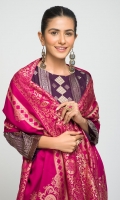 - Viscose Jacquard Shirt with Viscose Jacquard Dupatta & Dyed Viscose Trouser - Viscose Jacquard