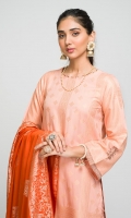 - Viscose Jacquard Shirt with Viscose Jacquard Dupatta & Dyed Viscose Trouser - Viscose Jacquard