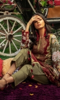 Shirt : Printed Lawn With Embroidered Front. Dupatta : Printed Chiffon Dupatta. Trouser : Dyed Cambric Trouser.