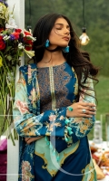 Shirt : Printed Lawn With Embroidered Front. Dupatta : Printed Chiffon Dupatta. Trouser : Dyed Cambric Trouser.