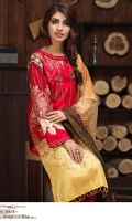-Un-Stitched 3pc Jacquard Cambric Embroidered Shirt , Printed Chiffon Dupatta & Cambric Trouser.