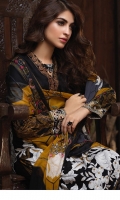 -Un-Stitched 3pc Jacquard Cambric Embroidered Shirt , Printed Chiffon Dupatta & Cambric Trouser.