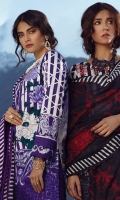 Shirt: Printed Embroidered Cambric Shirt. Trouser: Dyed Cambric Trouser Dupatta: Printed Wool Net Dupatta.