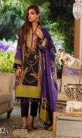 Digitally printed front on LAWN: 1.15m Digitally printed back on LAWN: 1.15m Digitally printed sleeves on LAWN: 0.6m Digitally printed Dupatta on Lawn: 2.4m Embroidery neck on organza