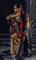 Digital Printed Shirt Front On Slub	1.15 meter Digital Printed Shirt Back On Slub	1.15 meter Digital Printed Sleeves On Slub	0.75 meter Embroidered Neckline On Organza 	1 piece Rotary Printed Khaddar Dupatta 	2.5 meters Dyed Cotton Pants	2.5 meters