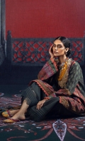 Digital Printed Shirt Front On Slub	1.15 meter Digital Printed Shirt Back On Slub	1.15 meter Digital Printed Sleeves On Slub	0.75 meter Embroidered Neckline On Organza 	1 piece Rotary Printed Khaddar Dupatta 	2.5 meters Dyed Cotton Pants	2.5 meters