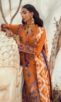 3 Embroidered Front Panel On Lawn	1.12 meters Printed Back On Lawn	1.12 meters Embroidered Sleeves On Lawn	0.65 meter Embroidered Border On Lawn	1 meters Printed Dupatta On Silver Chiffon	2.5 meters Dyed Cotton Pants	2.5 meters