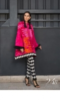 Printed shirt on Lawn Fabric with printed cotton pants.