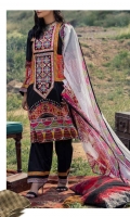 Shirt: - Printed and Embroidered Cambric Dupatta: - Printed Chiffon Trouser: - Dyed Cambric