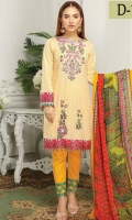 Digital Printed Embroidered Lawn Shirt Printed Chiffon Dupatta Dyed Trouser