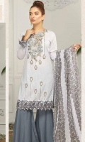 Digital Printed Embroidered Lawn Shirt Printed Chiffon Dupatta Dyed Trouser