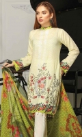 Digital Printed Embroidered Lawn Shirt Printed Chiffon Dupatta Dyed Trouser