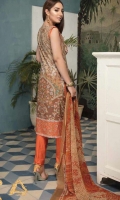 Digital Printed Lawn Shirt With Embroidery Printed Chiffon Dupatta Dyed Trouser