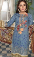 Digital Printed Lawn Shirt With Embroidery Printed Chiffon Dupatta Dyed Trouser