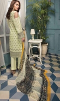 Digital Printed Lawn Shirt With Embroidery Printed Chiffon Dupatta Dyed Trouser