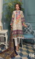 Digital Printed Lawn Shirt With Embroidery Printed Chiffon Dupatta Dyed Trouser