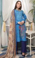 Digital Printed Lawn Shirt With Embroidery Printed Chiffon Dupatta Dyed Trouser