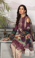 Digital Printed Lawn Shirt With Embroidered Neck Digital Printed Sleeves Digital Printed Chiffon Dupatta Dyed Trouser Embroidered Trouser Lace
