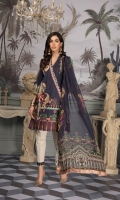 Digital Printed Lawn Shirt With Embroidered Front Digital Printed Sleeves Digital Printed Chiffon Dupatta Dyed Trouser