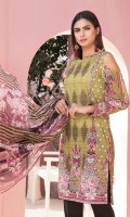 1.8 Mtr Printed Lawn Shirt 2.5 Mtr Printed Chiffon Dupatta