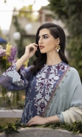 Shirt Dyed Embroidered Bemberg Crinkle Chiffon Shirt Front 0.66m Dyed Bemberg Crinkle Chiffon Shirt Back & Sleeves 2.4m Embroidered Neckline 1PC Embroidered Border 2PC Dyed Thai Silk Slip 2m Color: Dark Grey Fabric: Bemberg Crinkle Chiffon  Trouser Dyed Viscose Raw Silk Trouser 2.5m Color: Dark Grey Fabric: Viscose Raw Silk  Dupatta Digital Printed Viscose Chiffon Dupatta 2.5m Color: Multi Fabric: Viscose Chiffon