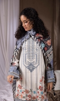 Shirt Digital Printed Khaddar Shirt 3m Embroidered Border 2PC Embroidered Neckline 1PC Color: Multi Fabric: Khaddar  Trouser Dyed Khaddar Trousers 2.5m Color: Off White Fabric: Khaddar  Dupatta Digital Printed Micro Modal Dupatta 2.5m