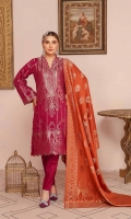 Banarsi Khaddar Shirt Broshia Dupatta with Plain Trouser