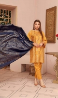 Banarsi Khaddar Shirt Broshia Dupatta with Plain Trouser