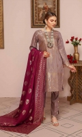 Banarsi Khaddar Shirt Broshia Dupatta with Plain Trouser