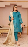 Banarsi Khaddar Shirt Broshia Dupatta with Plain Trouser