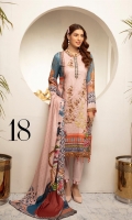 Digital Printed Embroidered Lawn Front Digital Printed Back Digital Printed Lawn Dupatta Plain Cotton Trouser