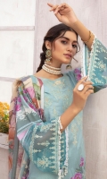 Digital Printed Embroidered Karandi Shirt with Pech Fancy Karandi Duppata Plain Karandi Trouser