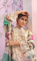 Digital Printed Embroidered Karandi Shirt with Pech Fancy Karandi Duppata Plain Karandi Trouser
