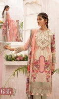Digital Printed Embroidered Karandi Shirt with Pech Fancy Karandi Duppata Plain Karandi Trouser