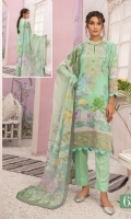 Digital Printed Embroidered Karandi Shirt with Pech Fancy Karandi Duppata Plain Karandi Trouser